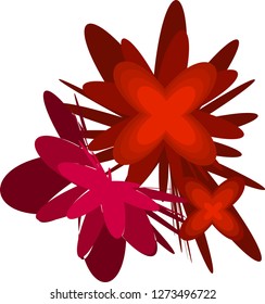 Abstract colorful shapes. Explosion effect. Colorful graphic element for design. Vector illustration.