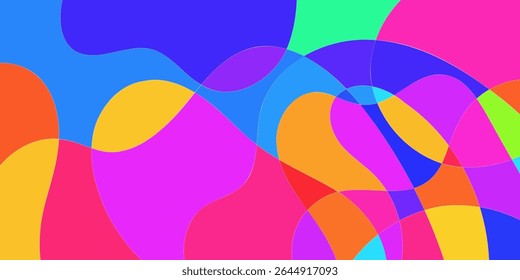 Abstrato formas coloridas com linhas fluindo (2)