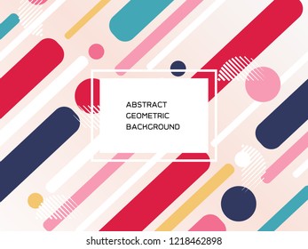 Abstract colorful shapes geometric pattern background.
