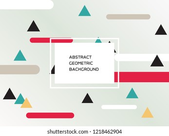 Abstract colorful shapes geometric pattern background.