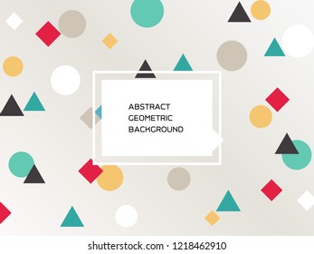 Abstract colorful shapes geometric pattern background.