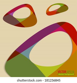 Abstract colorful shapes with holes. Vector