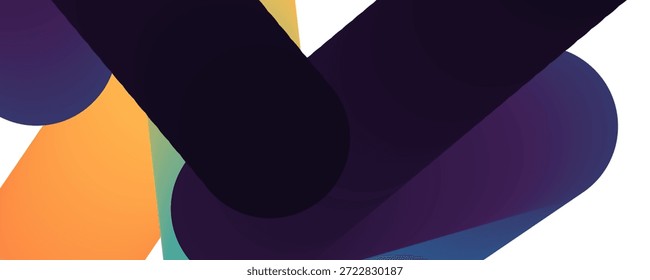 abstrato formas coloridas e composição de linhas