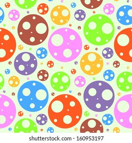 Abstract colorful shapes on a white background. Seamless pattern.