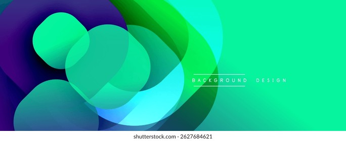 Abstract colorful shapes overlap, creating dynamic gradient effect. Modern design suitable for backgrounds, presentations. Vibrant hues dominate composition.