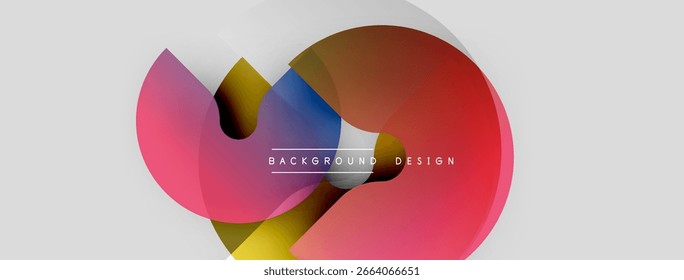 Abstractas Formas de colores se superponen, creando un efecto visual dinámico. Los Elementos de diseño modernos sugieren creatividad e innovación. El fondo blanco realza la vitalidad.