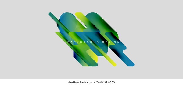 Abstract colorful shapes overlap, creating dynamic background design. Gradient hues blend, offering modern visual appeal.