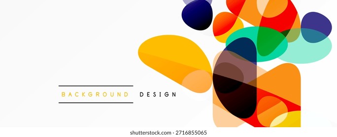 Abstractas Formas de colores se superponen, creando un efecto visual dinámico. Los Elementos de diseño de fondo sugieren una estética moderna. Presentación sencilla y limpia.