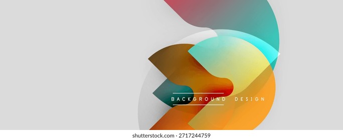 Abstractas Formas de colores se superponen, creando un fondo dinámico. Los tonos degradados se mezclan suavemente, ofreciendo un atractivo visual moderno. Diseño minimalista.