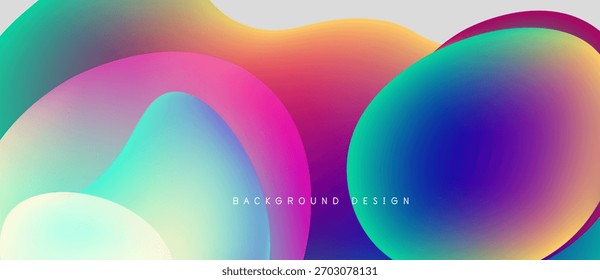 Abstractas Formas de colores se superponen. Los tonos degradados se mezclan, creando un efecto visual dinámico. Elemento de diseño moderno para fondos.