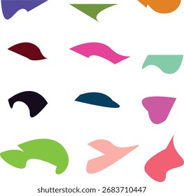 Abstractas patrón de Formas de colores sobre fondo blanco ilustración de diseño de Arte vectorial