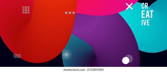 abstrato formas coloridas e padrões elemento de design