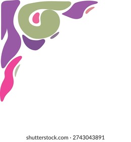 Abstract colorful shapes and patterns in a vibrant and dynamic illustration, viewed from a straightforward perspective