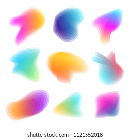 Abstract Colorful Shapes Set Design Concept for Web and App Isolated on White Background. Vector illustration of Shape