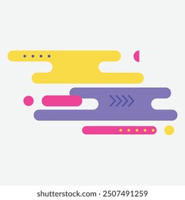 Abstract colorful shapes with smooth curves and lines for graphic design purposes.