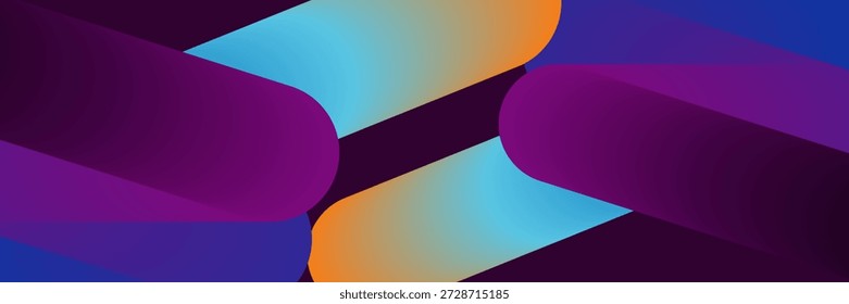 Abstract colorful shapes with smooth gradient blending