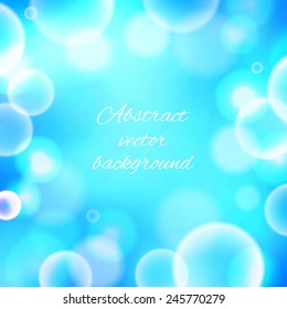 Abstract colorful shining bokeh background. Vector illustration