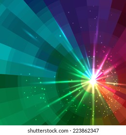 Abstract colorful shining circle spiral vector background