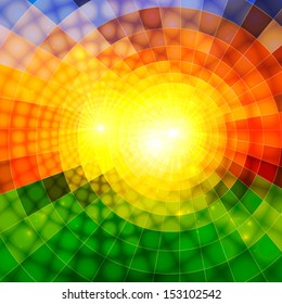 Abstract colorful shining circle vector background