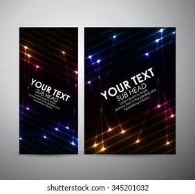 Abstract colorful shining pattern. Brochure business design template or roll up. Vector illustration