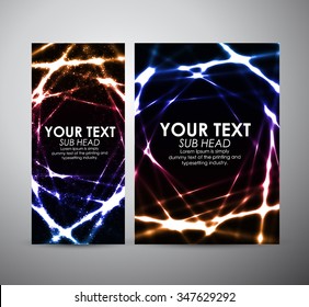 Abstract colorful shining pattern. Brochure business design template or roll up. Vector illustration