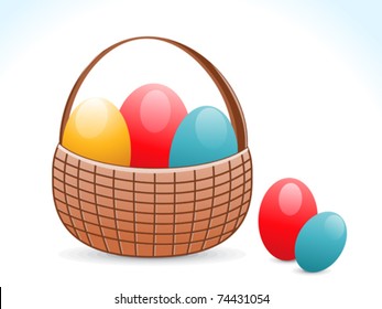 abstract colorful shiny eggs vector illustration