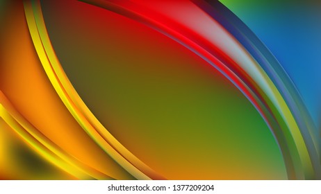 Abstract Colorful Shiny Wave Background Design