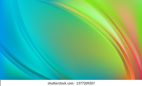 Abstract Colorful Shiny Wave Background