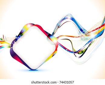 abstract colorful shiny wave background vector illustration