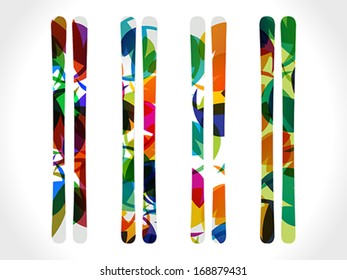 abstract colorful skies set vector illustration