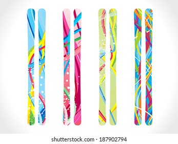 abstract colorful skies set vector illustration