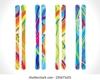 abstract colorful skies set vector illustration