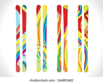 abstract colorful skies set vector illustration