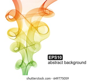 Abstract colorful smoke background. Vector illustration. 