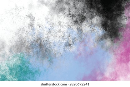 Abstract colorful smoke or cloud texture with bright light source in upper left corner creating atmospheric and moody abstract background with intricate patterns.