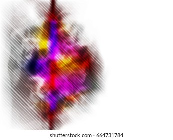 Abstract colorful smoke on white background with stripes. Clouds digital vector illustration wallpaper.