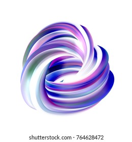 Abstract colorful smooth background. Curve composition. Vector illustration