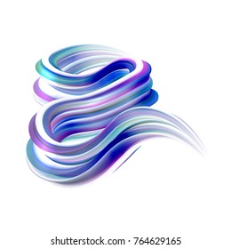 Abstract colorful smooth background. Curve composition. Vector illustration