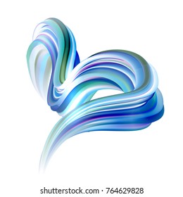 Abstract colorful smooth background. Curve composition. Vector illustration