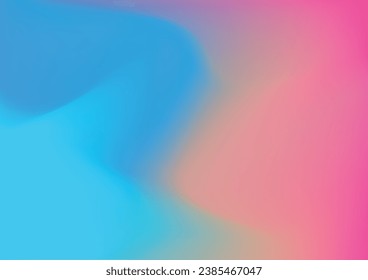 Abstract colorful smooth blur background, pink and blue gradient vector illustration template for website, banner, backdrop, poster.