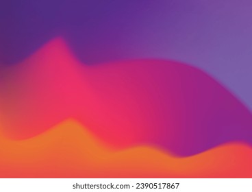 Resumen de fondo liso y colorido de fondo, morado, rosa y naranja gradiente gradiente de la plantilla de ilustración vectorial para sitio web, banner, fondo, afiche.
