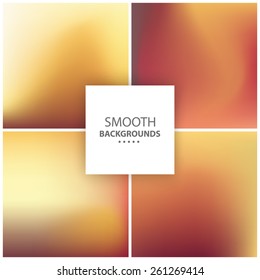 Abstract colorful smooth, blurred backgrounds set 6.