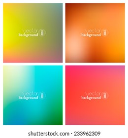 Abstract colorful smooth blurred  vector backgrounds for design