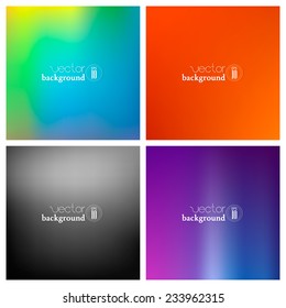 Abstract colorful smooth blurred  vector backgrounds for design