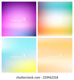 Abstract colorful smooth blurred  vector backgrounds for design