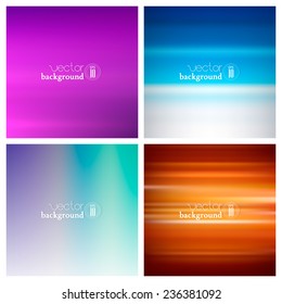 Abstract colorful smooth blurred vector backgrounds for design