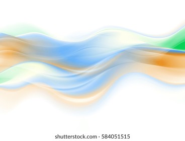 Abstract colorful smooth blurred waves background. Vector shiny design