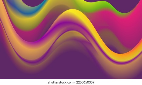 Resumen colorido suave oleaje líquido fondo futurista. Diseño de vectores