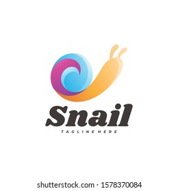 Abstract Colorful Snail Slug Logo Icon