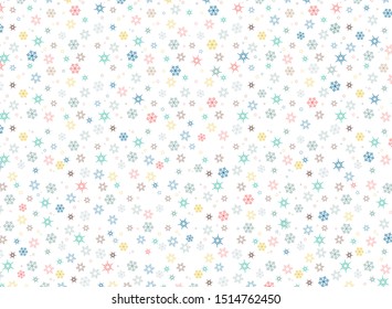 Abstract colorful snowflake of minimal decoration background. You can use for poster, artwork, template design. illustration vector eps10